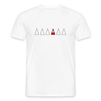 abstrakter Nikolaus mit Weihnachtsbaum - Männer T-Shirt - Weiß - Vorne - AI Model Male 178 dark (178cm)