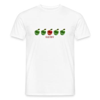 Apples - be different! - Men's T-Shirt - white - Front - AI Model Male 178 dark (178cm)
