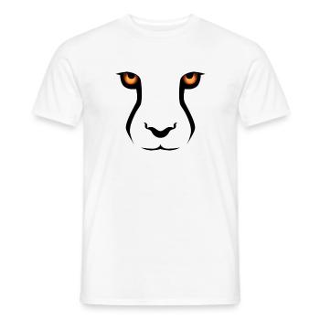 Cheetah, lion and leopard motif - Men's T-Shirt - white - Front - AI Model Male 178 dark (178cm)