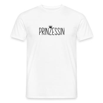 Princesse | Couronne fille fille cadeau enfants - T-shirt homme - blanc - Devant - AI Model Male 178 dark (178cm)