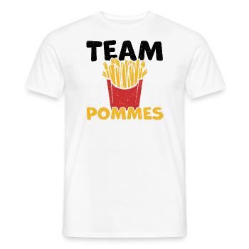 Team Pommes - Pommes Frites - Männer T-Shirt - Weiß - Vorne - AI Model Male 178 dark (178cm)