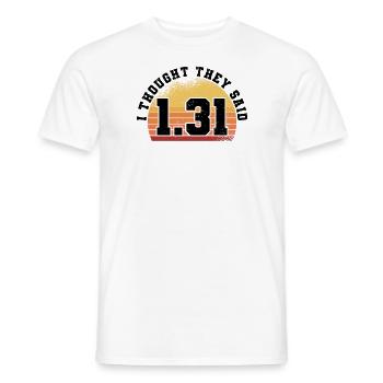 Marathon Runners Running Half Marathon Saying - Men's T-Shirt - white - Front - AI Model Male 178 dark (178cm)