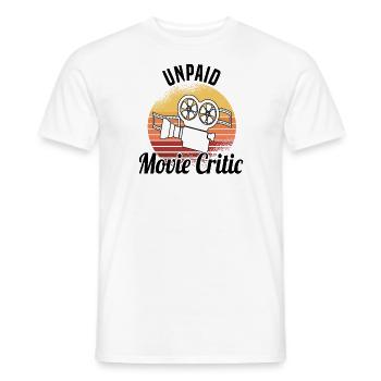 Film Critic Film Review Feature Film Film - Men's T-Shirt - white - Front - AI Model Male 178 dark (178cm)