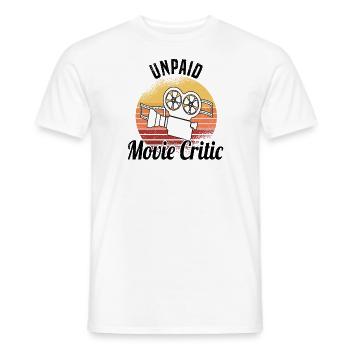Film Critic Film Review Feature Film Film - Men's T-Shirt - white - Front - AI Model Male 178 dark (178cm)