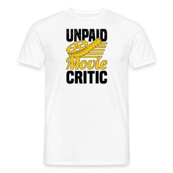 Film Critic Film Review Feature Film Film - Men's T-Shirt - white - Front - AI Model Male 178 dark (178cm)