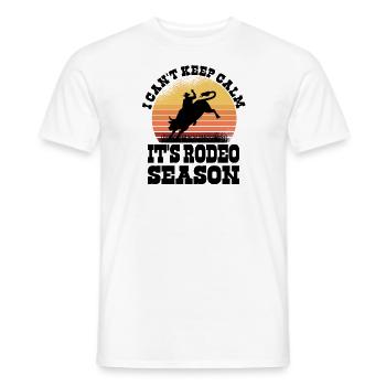 Rodeo Western Cowboy Wild West Retro Horse - Men's T-Shirt - white - Front - AI Model Male 178 dark (178cm)