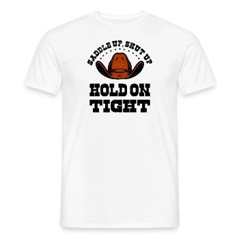 Rodéo Western Cowboy Wild West Retro Horse - T-shirt homme - blanc - Devant - AI Model Male 178 dark (178cm)