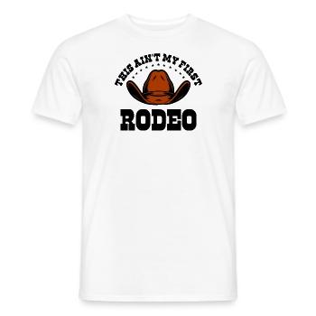 Rodéo Western Cowboy Wild West Retro Horse - T-shirt homme - blanc - Devant - AI Model Male 178 dark (178cm)