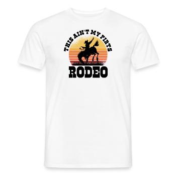 Rodéo Western Cowboy Wild West Retro Horse - T-shirt homme - blanc - Devant - AI Model Male 178 dark (178cm)