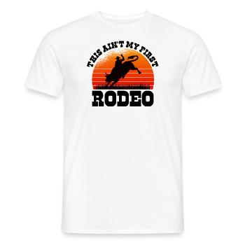 Rodéo Western Cowboy Wild West Retro Horse - T-shirt homme - blanc - Devant - AI Model Male 178 dark (178cm)