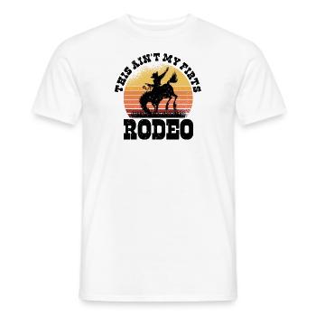 Rodéo Western Cowboy Wild West Retro Horse - T-shirt homme - blanc - Devant - AI Model Male 178 dark (178cm)