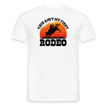Rodéo Western Cowboy Wild West Retro Horse - T-shirt homme - blanc - Devant - AI Model Male 178 dark (178cm)