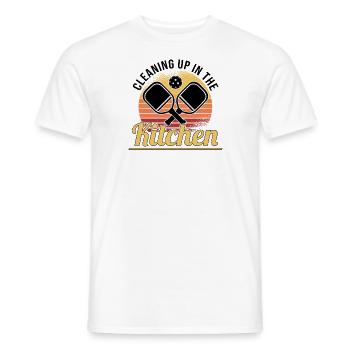 Pickleball Retro Liebe Dinking Pickleballspieler - Männer T-Shirt - Weiß - Vorne - AI Model Male 178 dark (178cm)