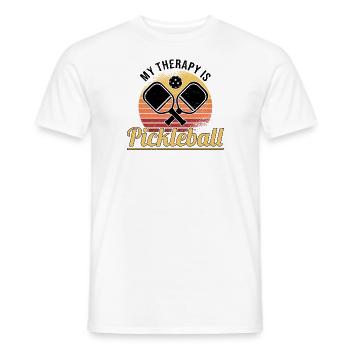Pickleball Retro Liebe Dinking Pickleballspieler - Männer T-Shirt - Weiß - Vorne - AI Model Male 178 dark (178cm)