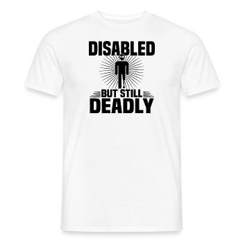 Amputiert Invalide Prothese Handicap Rollstuhl - Männer T-Shirt - Weiß - Vorne - AI Model Male 178 dark (178cm)