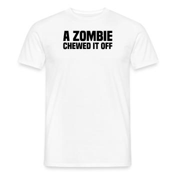 Fauteuil roulant amputé pour handicapés invalidés - T-shirt homme - blanc - Devant - AI Model Male 178 dark (178cm)