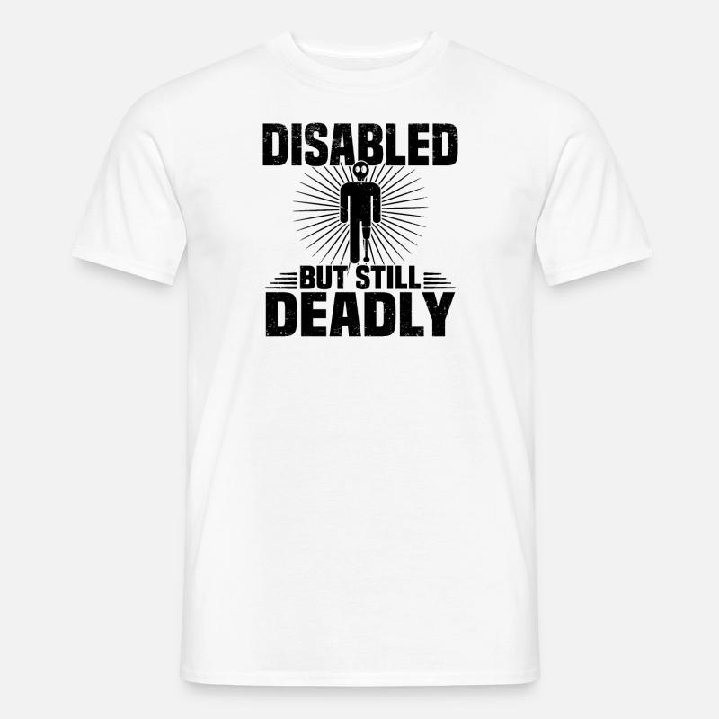 Amputiert Invalide Prothese Handicap Rollstuhl - Männer T-Shirt - Weiß