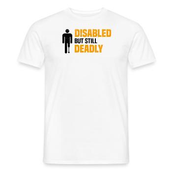 Amputiert Invalide Prothese Handicap Rollstuhl - Männer T-Shirt - Weiß - Vorne - AI Model Male 178 dark (178cm)
