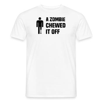 Fauteuil roulant amputé pour handicapés invalidés - T-shirt homme - blanc - Devant - AI Model Male 178 dark (178cm)