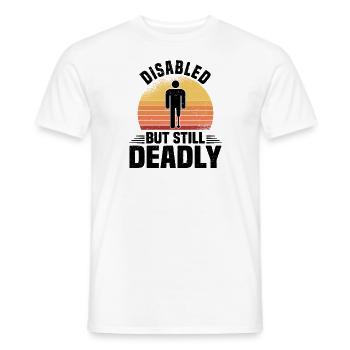 Amputiert Invalide Prothese Handicap Rollstuhl - Männer T-Shirt - Weiß - Vorne - AI Model Male 178 dark (178cm)
