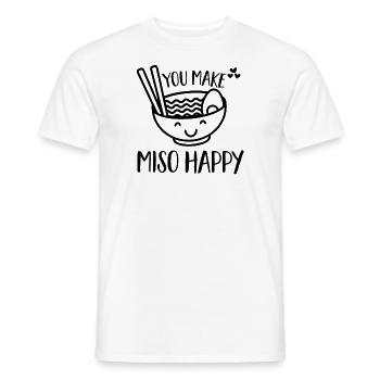 Miso Soup Japan Japanese Food Kücke - Men's T-Shirt - white - Front - AI Model Male 178 dark (178cm)