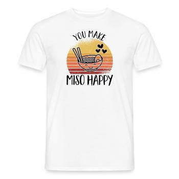 Miso Soup Japan Japanese Food Kücke - Men's T-Shirt - white - Front - AI Model Male 178 dark (178cm)