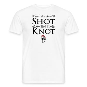JGA Mariage Mariage Jungesellenabschied Party - T-shirt homme - blanc - Devant - AI Model Male 178 dark (178cm)