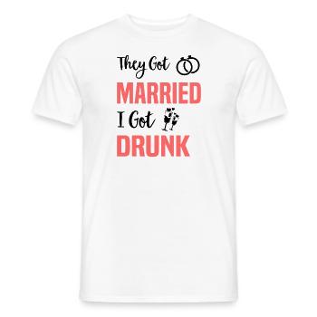JGA Mariage Mariage Jungesellenabschied Party - T-shirt homme - blanc - Devant - AI Model Male 178 dark (178cm)