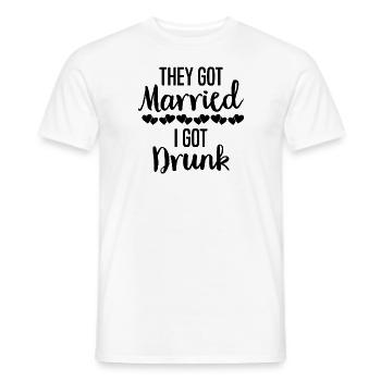 JGA Mariage Mariage Jungesellenabschied Party - T-shirt homme - blanc - Devant - AI Model Male 178 dark (178cm)
