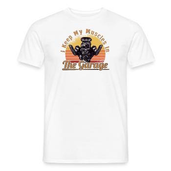 Muscel Car V8 Turbocharger Truck Rennwagen - Männer T-Shirt - Weiß - Vorne - AI Model Male 178 dark (178cm)