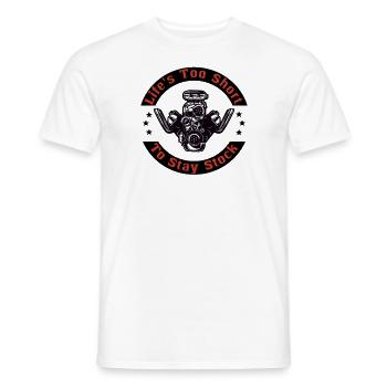Muscel Car V8 Turbocharger Tuning Rennwagen - Männer T-Shirt - Weiß - Vorne - AI Model Male 178 dark (178cm)
