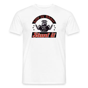Muscel Car V8 Turbocharger Tuning Rennwagen - Männer T-Shirt - Weiß - Vorne - AI Model Male 178 dark (178cm)