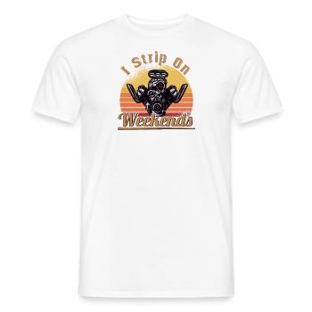 Muscel Car V8 Turbocompresseur Tuning Voiture de course - T-shirt homme - blanc - Devant - AI Model Male 178 dark (178cm)