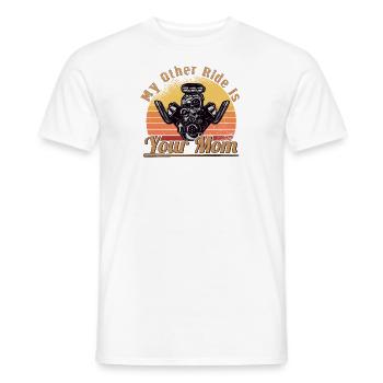 Muscel Car V8 Turbocompresseur Tuning Voiture de course - T-shirt homme - blanc - Devant - AI Model Male 178 dark (178cm)