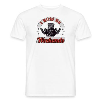 Muscel Car V8 Turbocompresseur Tuning Voiture de course - T-shirt homme - blanc - Devant - AI Model Male 178 dark (178cm)