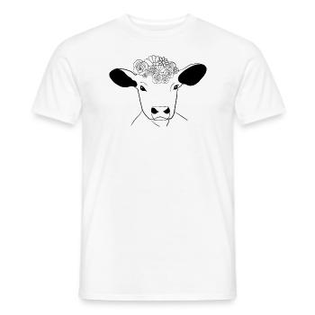 vegane vegetarische Kalbsblüten - Männer T-Shirt - Weiß - Vorne - AI Model Male 178 dark (178cm)