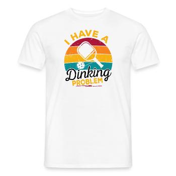 Pickleball Player Dinking Love Pickleball Retro - Men's T-Shirt - white - Front - AI Model Male 178 dark (178cm)