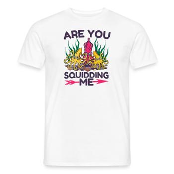 Poulpe Poulpe Tentacule de mer Poulpe Poulpe Poulpe Poulpe - T-shirt homme - blanc - Devant - AI Model Male 178 dark (178cm)