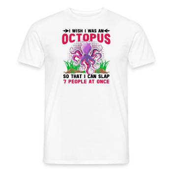 Octopus Octopus Sea Tentacle Octopus Octopus Octopus - Men's T-Shirt - white - Front - AI Model Male 178 dark (178cm)