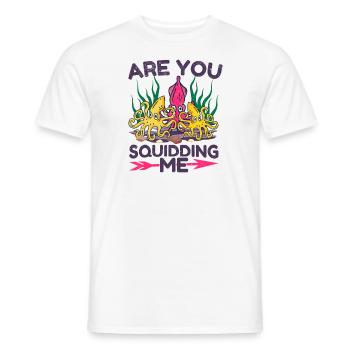 Tintenfisch Krake Oktopus Meer Tentakel Kraken - Männer T-Shirt - Weiß - Vorne - AI Model Male 178 dark (178cm)