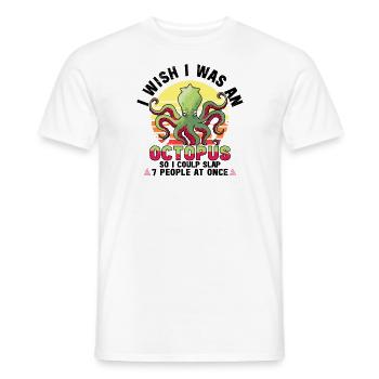 Octopus Octopus Sea Tentacle Octopus Octopus Octopus - Men's T-Shirt - white - Front - AI Model Male 178 dark (178cm)