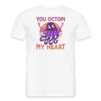 Octopus Octopus Sea Tentacle Octopus Octopus Octopus - Men's T-Shirt - white - Front - AI Model Male 178 dark (178cm)