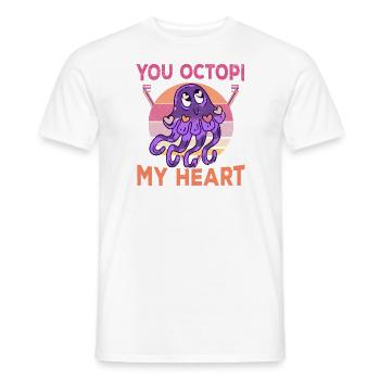 Octopus Octopus Sea Tentacle Octopus Octopus Octopus - Men's T-Shirt - white - Front - AI Model Male 178 dark (178cm)