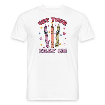 Primary School Teacher Kindergarten Educator - Men's T-Shirt - white - Front - AI Model Male 178 dark (178cm)