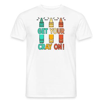 Primary School Teacher Kindergarten Educator - Men's T-Shirt - white - Front - AI Model Male 178 dark (178cm)
