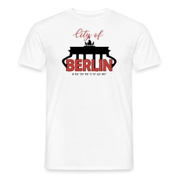 Berlin - T-shirt homme - blanc - Devant - AI Model Male 178 dark (178cm)