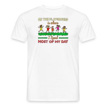 Primary School Teacher Kindergarten Educator - Men's T-Shirt - white - Front - AI Model Male 178 dark (178cm)