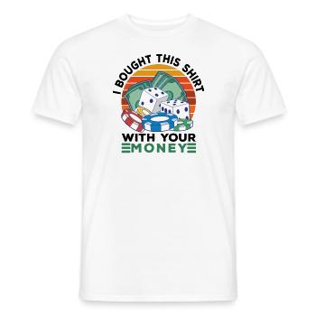 Casino Gambling Slot Machine Card Game - Men's T-Shirt - white - Front - AI Model Male 178 dark (178cm)