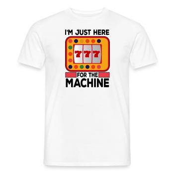 Casino Gambling Slot Machine à sous Jeu de cartes - T-shirt homme - blanc - Devant - AI Model Male 178 dark (178cm)