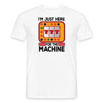 Casino Gambling Slot Machine à sous Jeu de cartes - T-shirt homme - blanc - Devant - AI Model Male 178 dark (178cm)